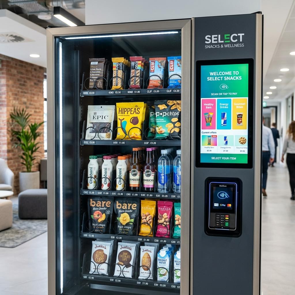 Modern vending machines in a breakroom